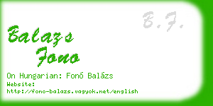 balazs fono business card